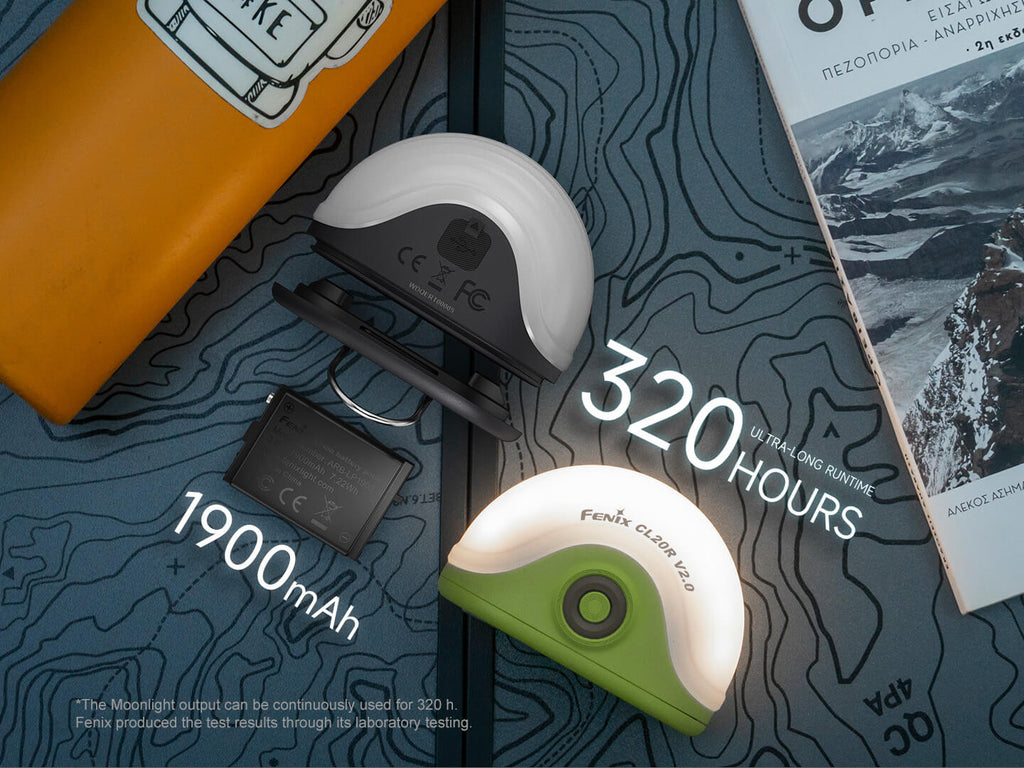 Fenix CL20R V2 multicolor camping lantern thumbnail
Fenix CL20R V2 camping lantern main product view
Fenix CL20R V2 camping lantern in use at campsite
Fenix CL20R V2 camping lantern single-switch interface closeup
Fenix CL20R V2 camping lantern RGB color lighting animation
Fenix CL20R V2 camping lantern RGB ring lighting animation
Fenix CL20R V2 camping lantern delay-off function demonstration
Fenix CL20R V2 camping lantern shape and size profile
Fenix CL20R V2 camping lantern available color options
Fenix 