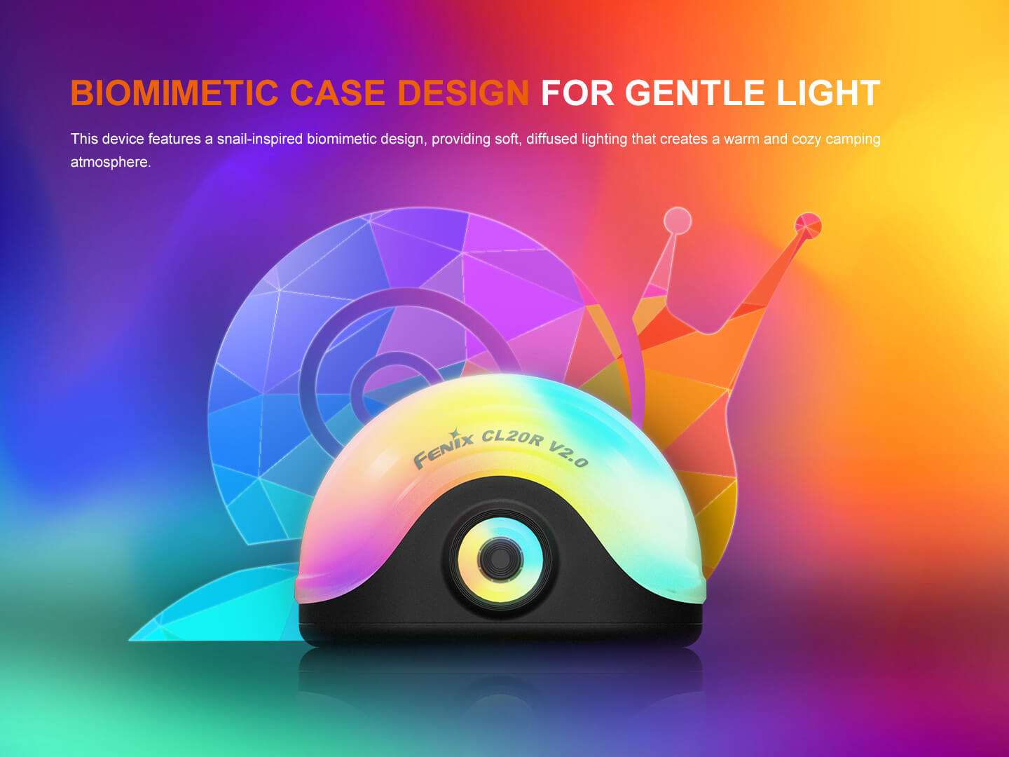 Fenix CL20R V2 multicolor camping lantern thumbnail
Fenix CL20R V2 camping lantern main product view
Fenix CL20R V2 camping lantern in use at campsite
Fenix CL20R V2 camping lantern single-switch interface closeup
Fenix CL20R V2 camping lantern RGB color lighting animation
Fenix CL20R V2 camping lantern RGB ring lighting animation
Fenix CL20R V2 camping lantern delay-off function demonstration
Fenix CL20R V2 camping lantern shape and size profile
Fenix CL20R V2 camping lantern available color options
Fenix 