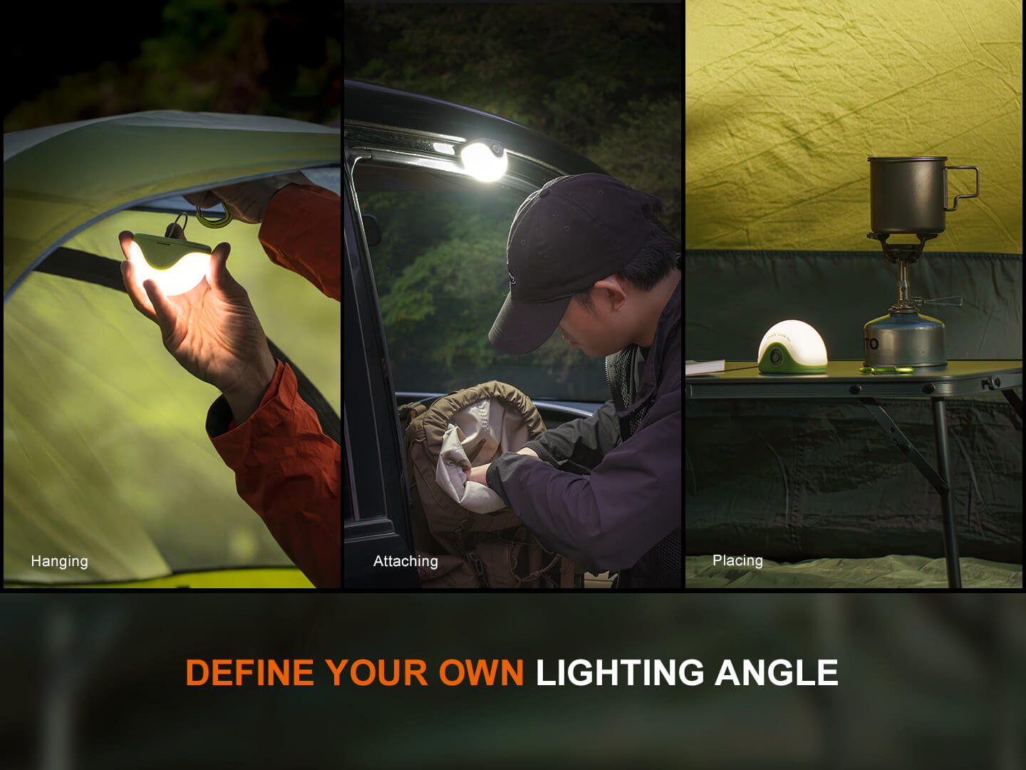 Fenix CL20R V2 multicolor camping lantern thumbnail
Fenix CL20R V2 camping lantern main product view
Fenix CL20R V2 camping lantern in use at campsite
Fenix CL20R V2 camping lantern single-switch interface closeup
Fenix CL20R V2 camping lantern RGB color lighting animation
Fenix CL20R V2 camping lantern RGB ring lighting animation
Fenix CL20R V2 camping lantern delay-off function demonstration
Fenix CL20R V2 camping lantern shape and size profile
Fenix CL20R V2 camping lantern available color options
Fenix 